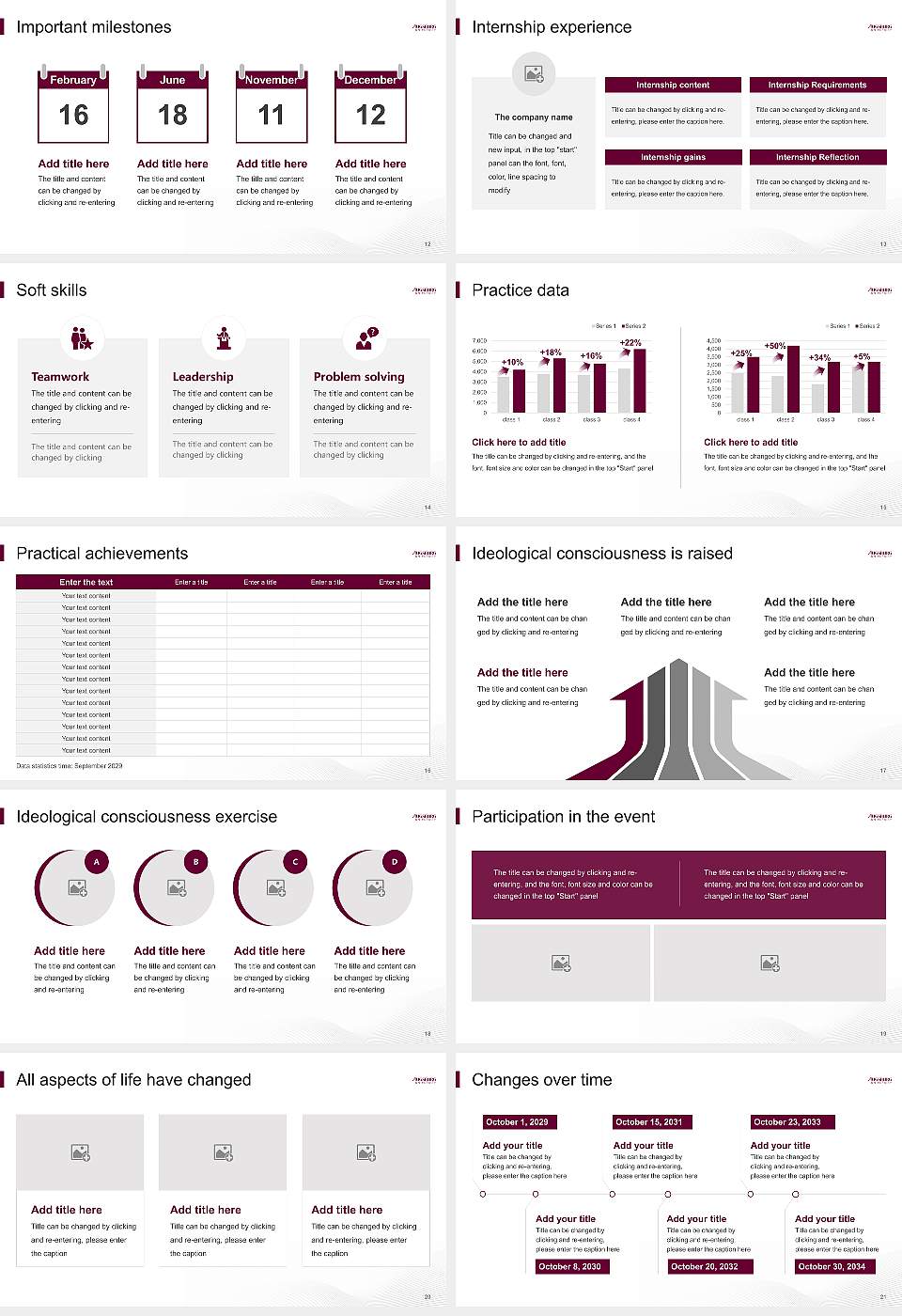 Augsburg University National Scholarship Defense PPT Template16:9 ratio PPT effect preview image3