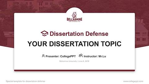Bellarmine University Graduation Thesis Defense PPT Template