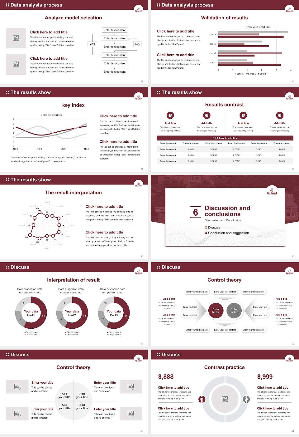 Bellarmine University Graduation Thesis Defense PPT Template16:9 ratio PPT effect preview image5