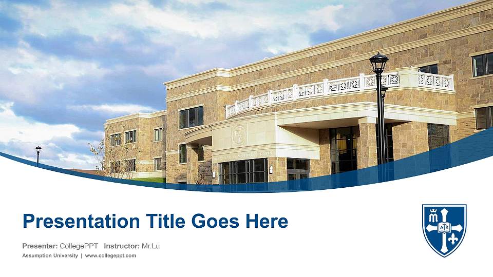 Assumption University Course/Courseware Creation PPT Template16:9 ratio PPT effect preview image