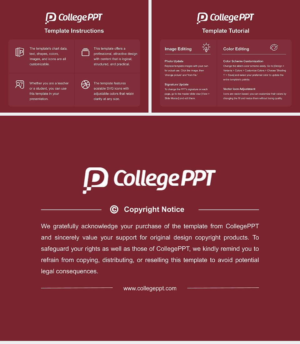 Bay Path University Course/Courseware Creation PPT Template4:3 ratio PPT effect preview image5