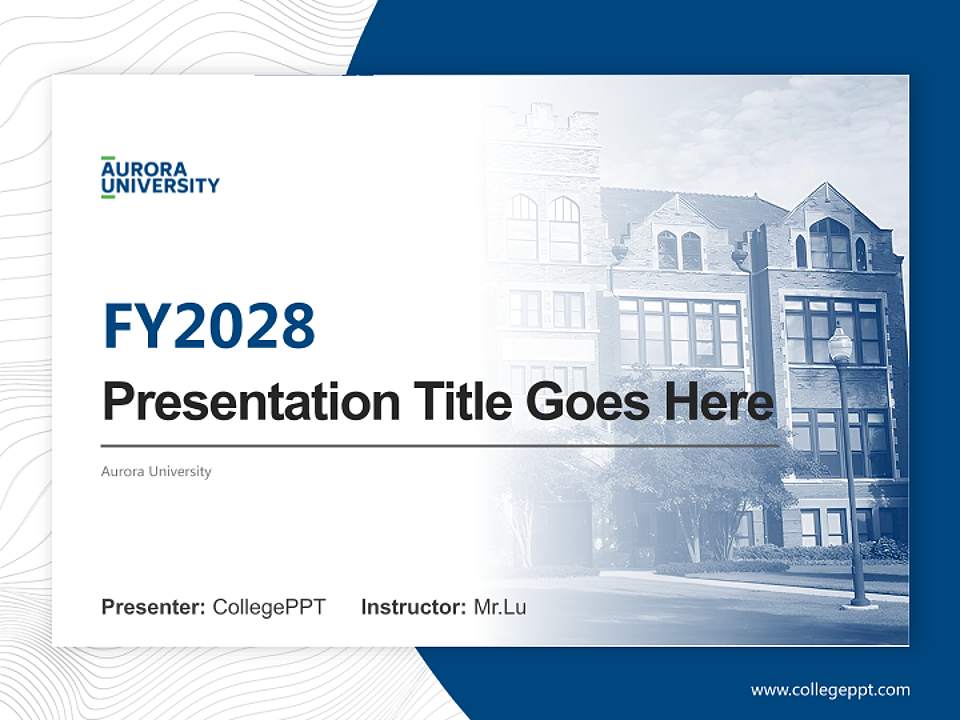 Aurora University Academic Presentation/Research Findings Report PPT Template4:3 ratio PPT effect preview image5