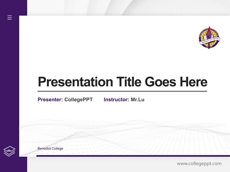 Benedict College Thesis Proposal/Graduation Defense PPT Template4:3 ratio PPT effect preview image5