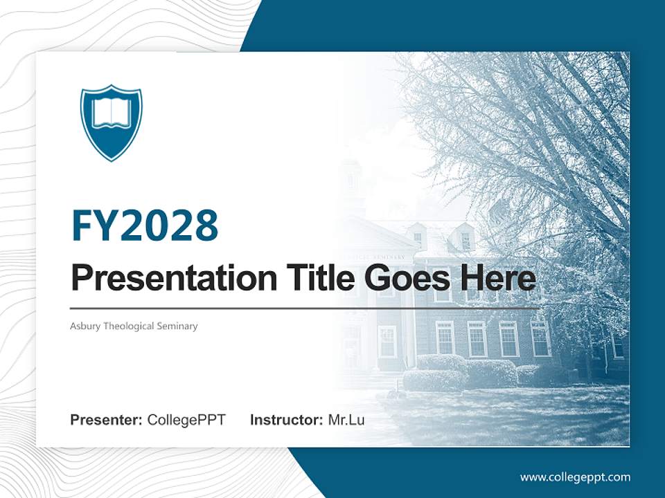Asbury Theological Seminary Academic Presentation/Research Findings Report PPT Template4:3 ratio PPT effect preview image5