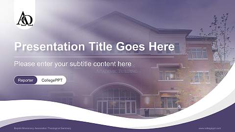 Baptist Missionary Association Theological Seminary Lecture Sharing and Networking Event PPT Template