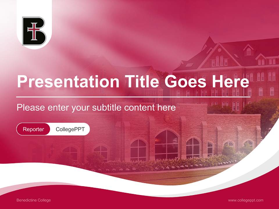 Benedictine College Lecture Sharing and Networking Event PPT Template4:3 ratio PPT effect preview image4