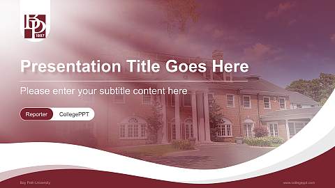 Bay Path University Lecture Sharing and Networking Event PPT Template