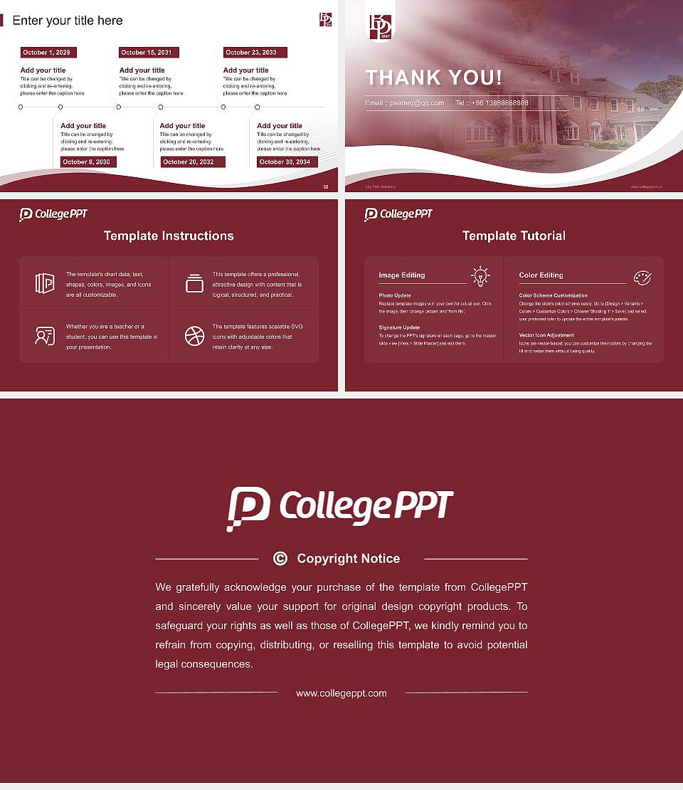 Bay Path University Lecture Sharing and Networking Event PPT Template16:9 ratio PPT effect preview image4
