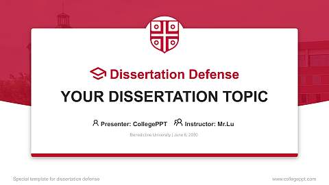 Benedictine University Graduation Thesis Defense PPT Template