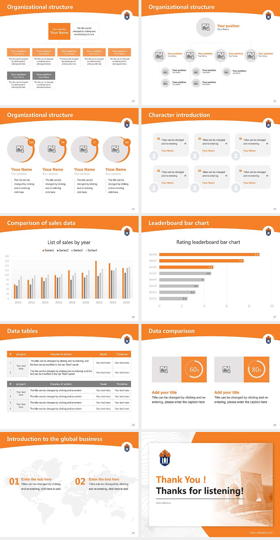 Baker University Academic Presentation/Research Findings Report PPT Template4:3 ratio PPT effect preview image4