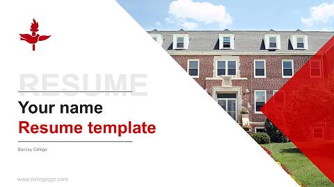Barclay College Resume PPT Template