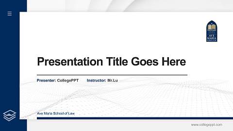 Ave Maria School of Law Thesis Proposal/Graduation Defense PPT Template