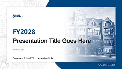 Aurora University Academic Presentation/Research Findings Report PPT Template