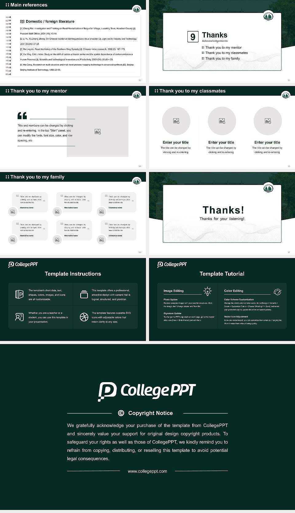 Bemidji State University Graduation Thesis Defense PPT Template16:9 ratio PPT effect preview image7