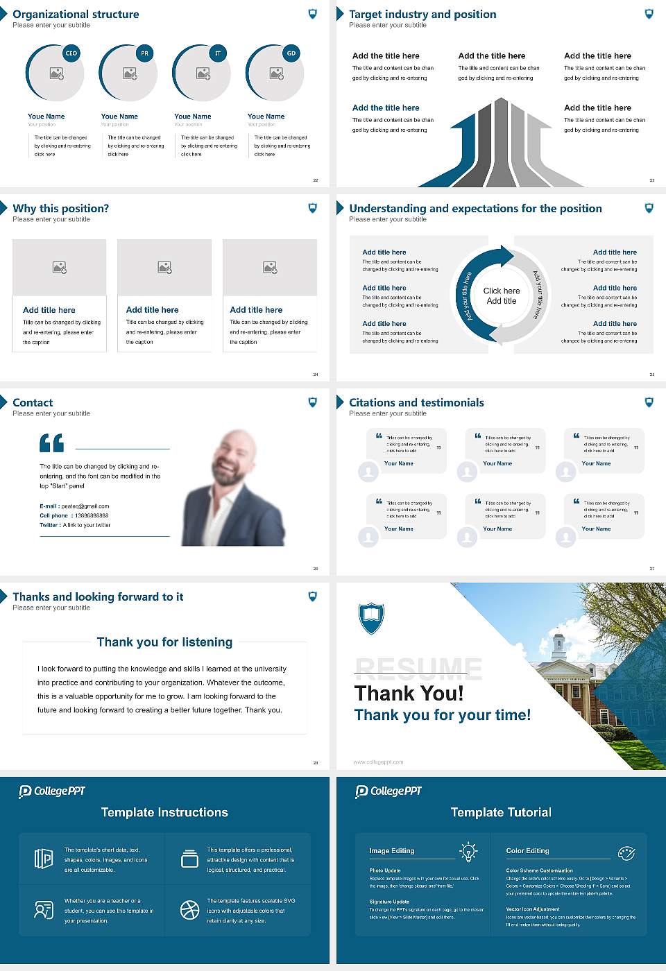 Asbury Theological Seminary Resume PPT Template16:9 ratio PPT effect preview image4