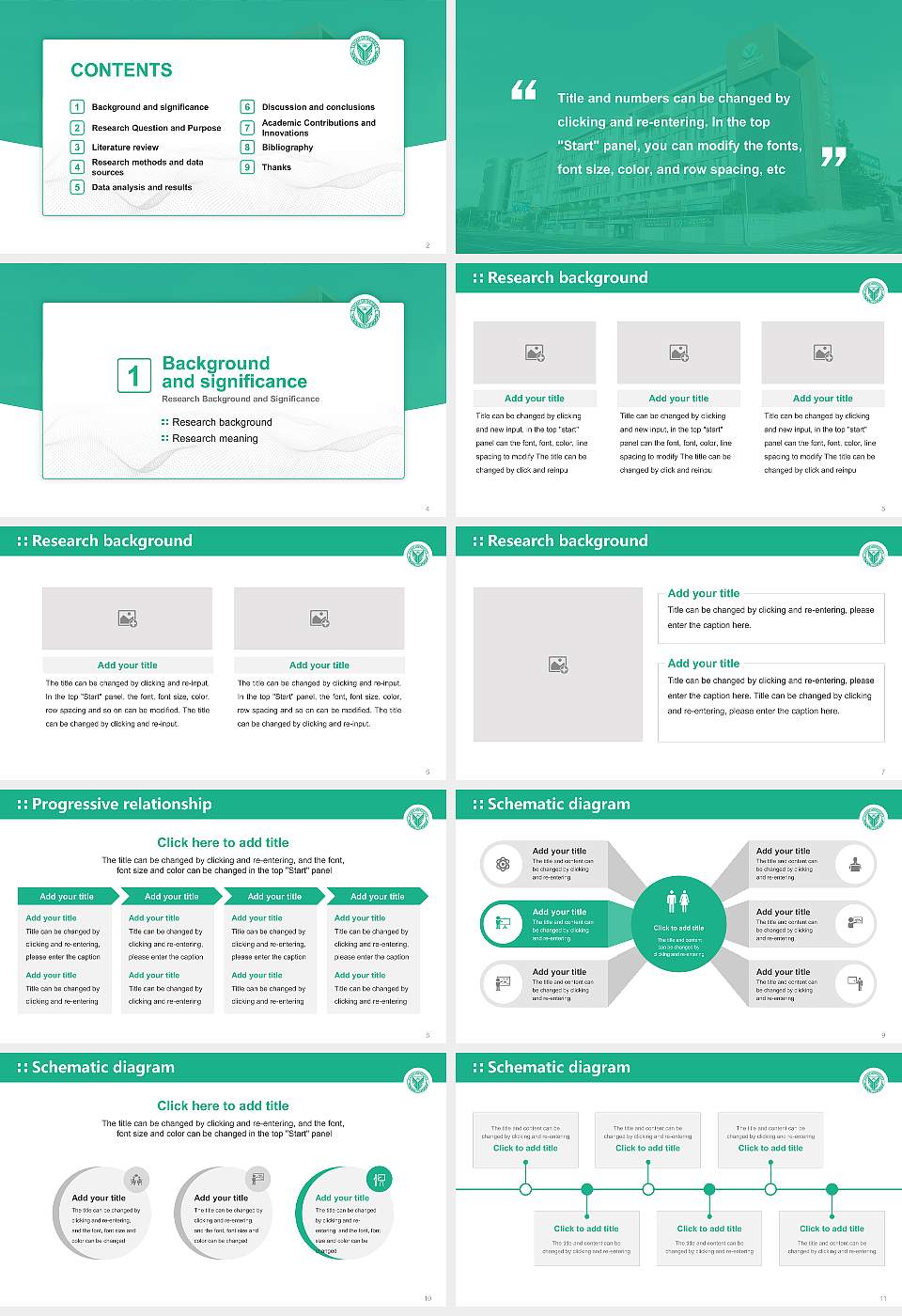 Yuhan College Graduation Thesis Defense PPT Template16:9 ratio PPT effect preview image2