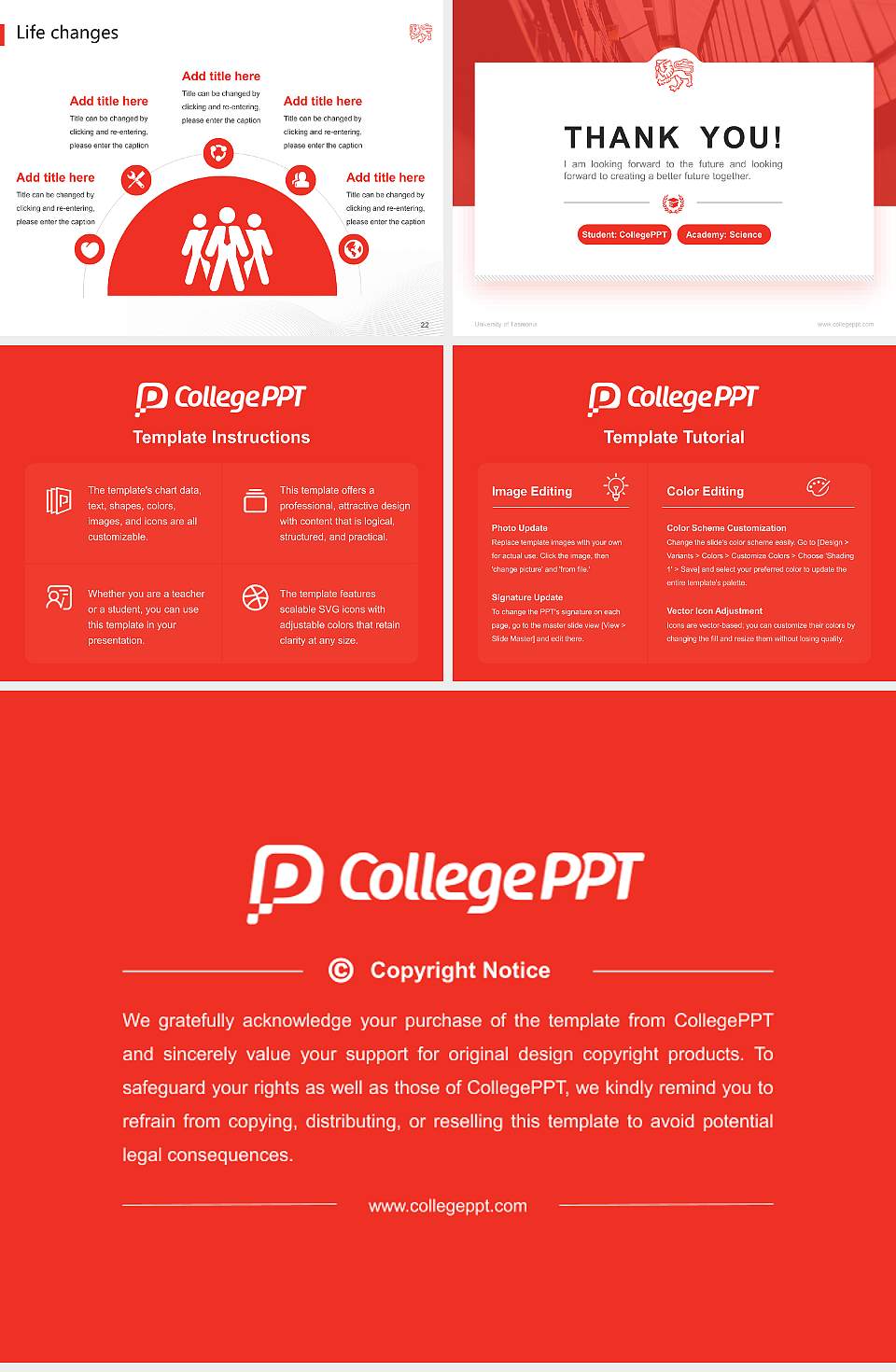 University of Tasmania National Scholarship Defense PPT Template4:3 ratio PPT effect preview image4