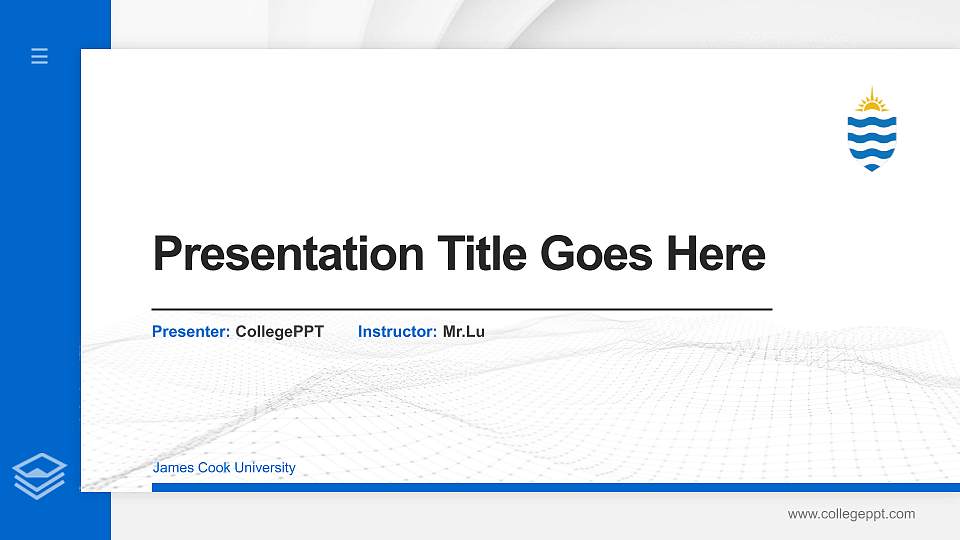 James Cook University Thesis Proposal/Graduation Defense PPT Template16:9 ratio PPT effect preview image1
