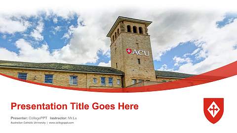 Australian Catholic University Course/Courseware Creation PPT Template