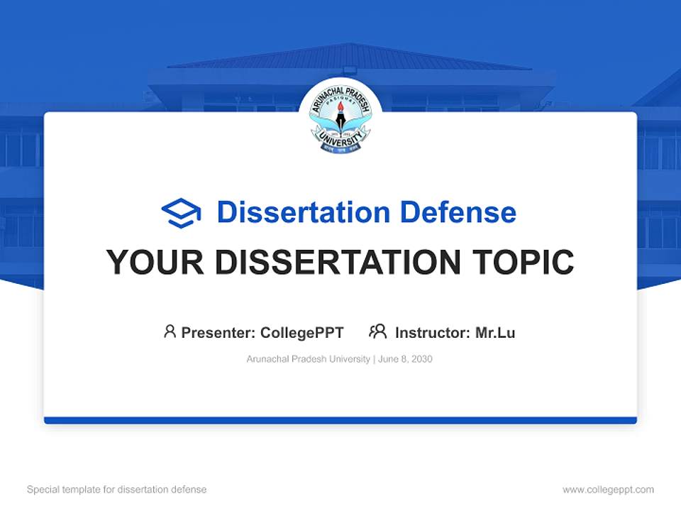 Arunachal Pradesh University Graduation Thesis Defense PPT Template4:3 ratio PPT effect preview image7