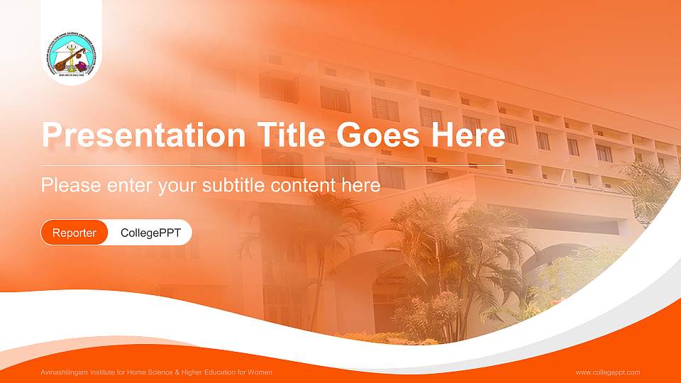 Avinashilingam Institute for Home Science & Higher Education for Women Lecture Sharing and Networking Event PPT Template16:9 ratio PPT effect preview image