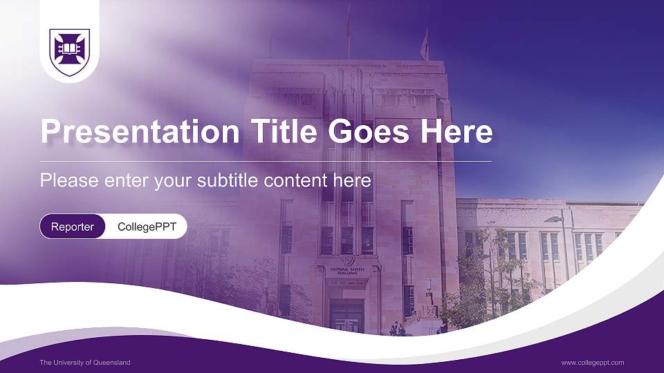 The University of Queensland Lecture Sharing and Networking Event PPT Template16:9 ratio PPT effect preview image