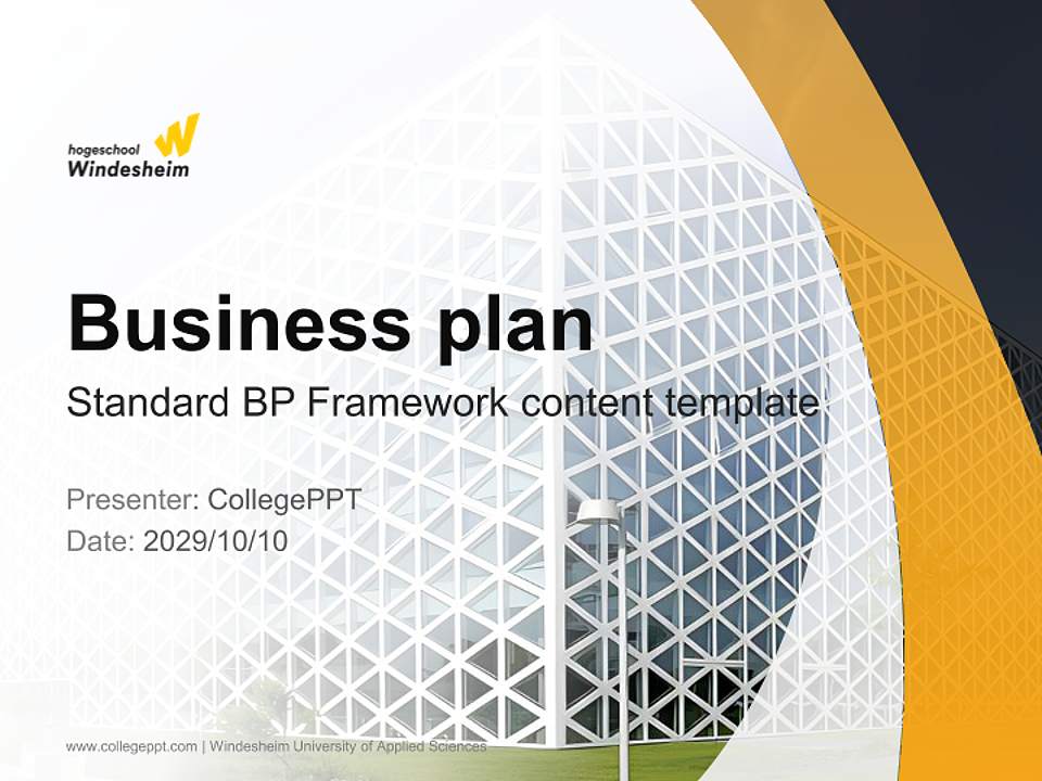 Windesheim University of Applied Sciences Competition/Entrepreneurship Contest PPT Template4:3 ratio PPT effect preview image9