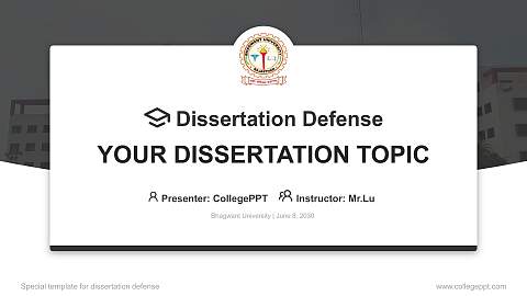 Bhagwant University Graduation Thesis Defense PPT Template