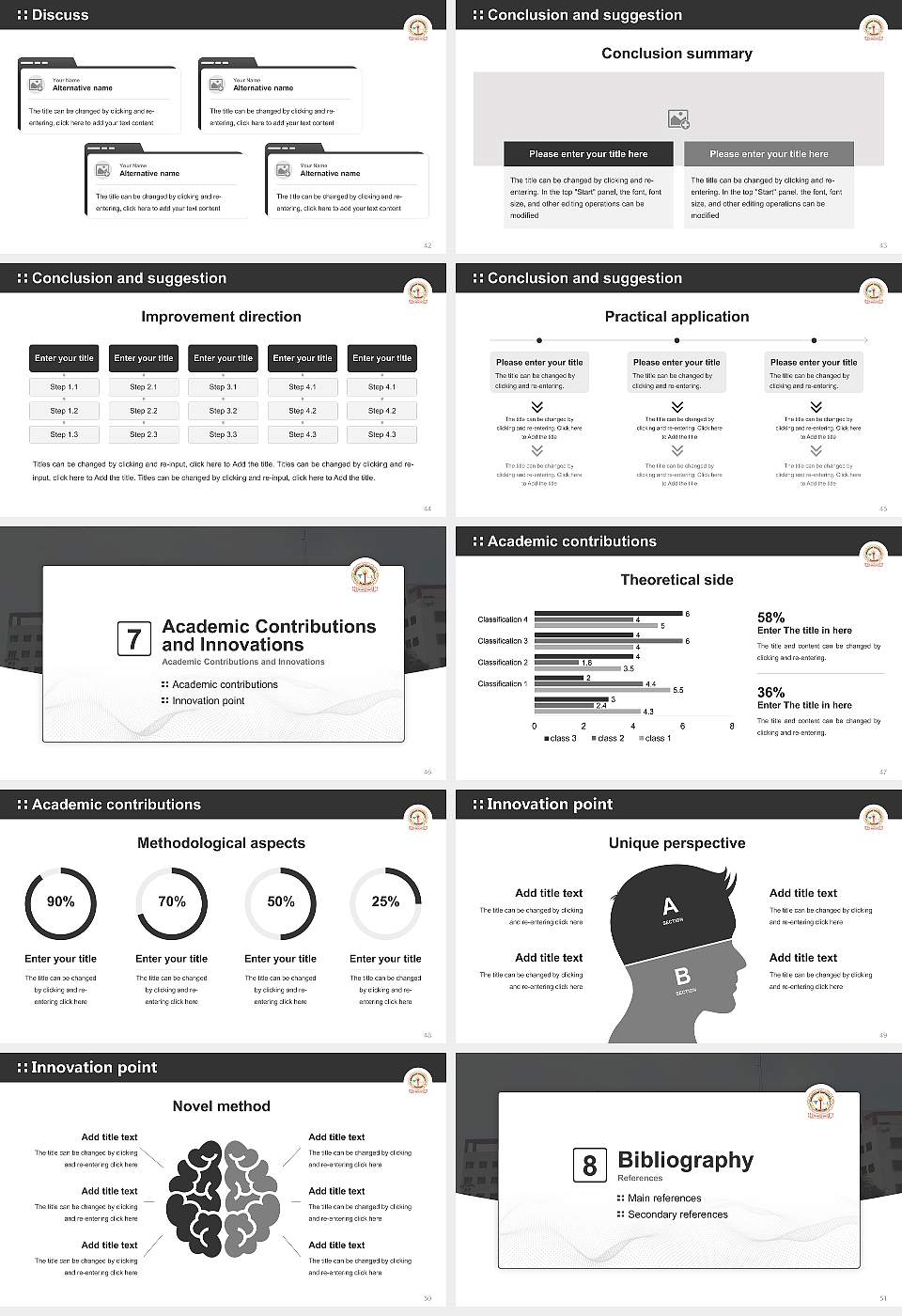 Bhagwant University Graduation Thesis Defense PPT Template16:9 ratio PPT effect preview image6
