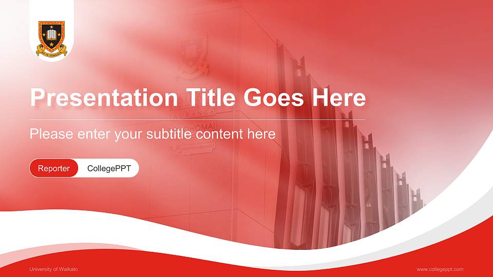 University of Waikato Lecture Sharing and Networking Event PPT Template16:9 ratio PPT effect preview image