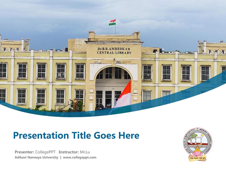 Adikavi Nannaya University Course/Courseware Creation PPT Template4:3 ratio PPT effect preview image5