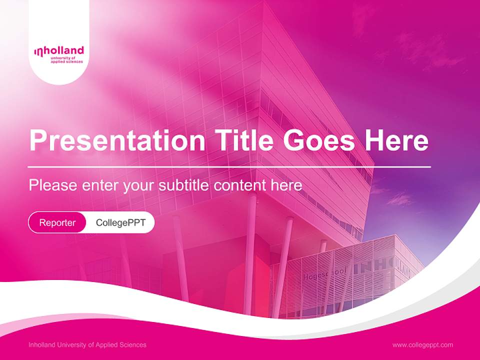 Inholland University of Applied Sciences Lecture Sharing and Networking Event PPT Template4:3 ratio PPT effect preview image4