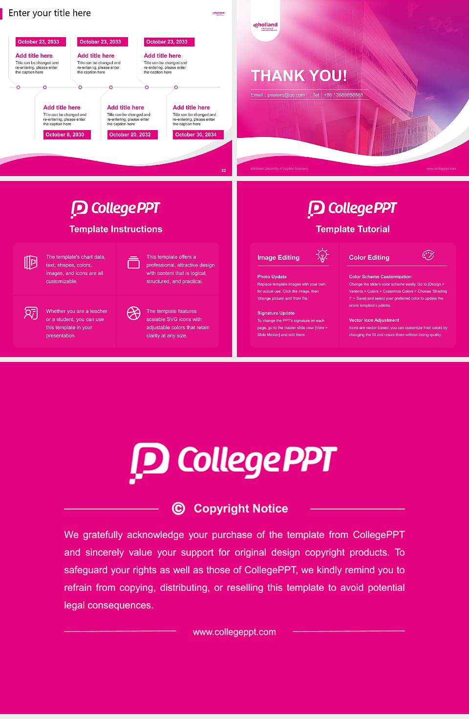Inholland University of Applied Sciences Lecture Sharing and Networking Event PPT Template4:3 ratio PPT effect preview image4