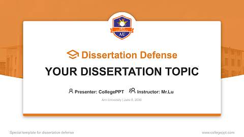 Arni University Graduation Thesis Defense PPT Template