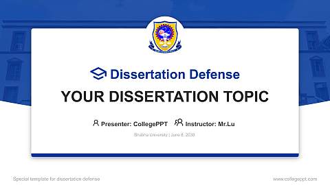 Bhabha University Graduation Thesis Defense PPT Template