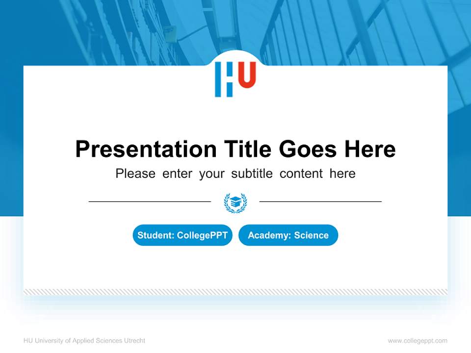 HU University of Applied Sciences Utrecht National Scholarship Defense PPT Template4:3 ratio PPT effect preview image4