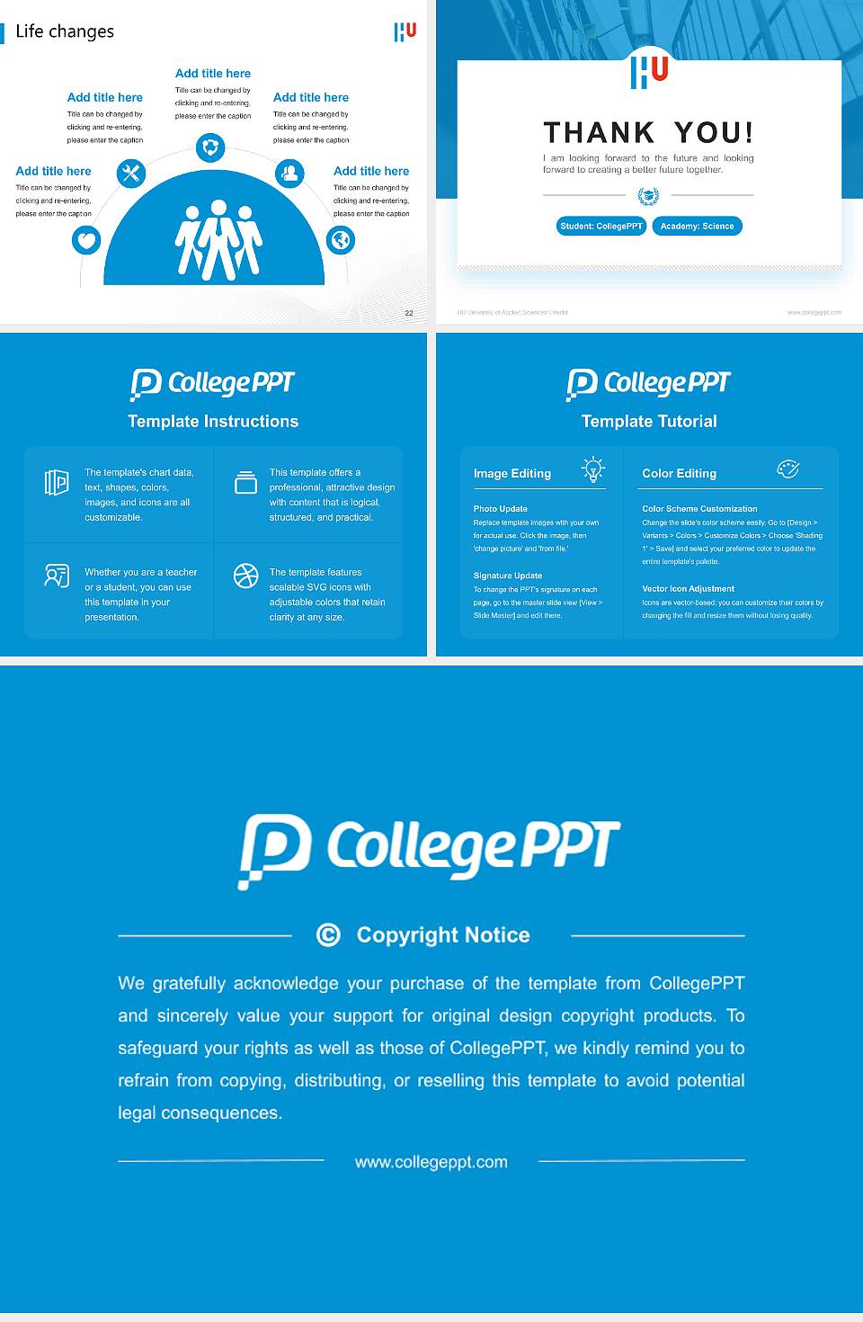HU University of Applied Sciences Utrecht National Scholarship Defense PPT Template4:3 ratio PPT effect preview image4