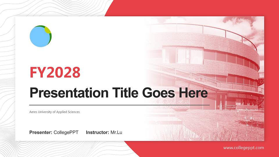 Aeres University of Applied Sciences Academic Presentation/Research Findings Report PPT Template16:9 ratio PPT effect preview image