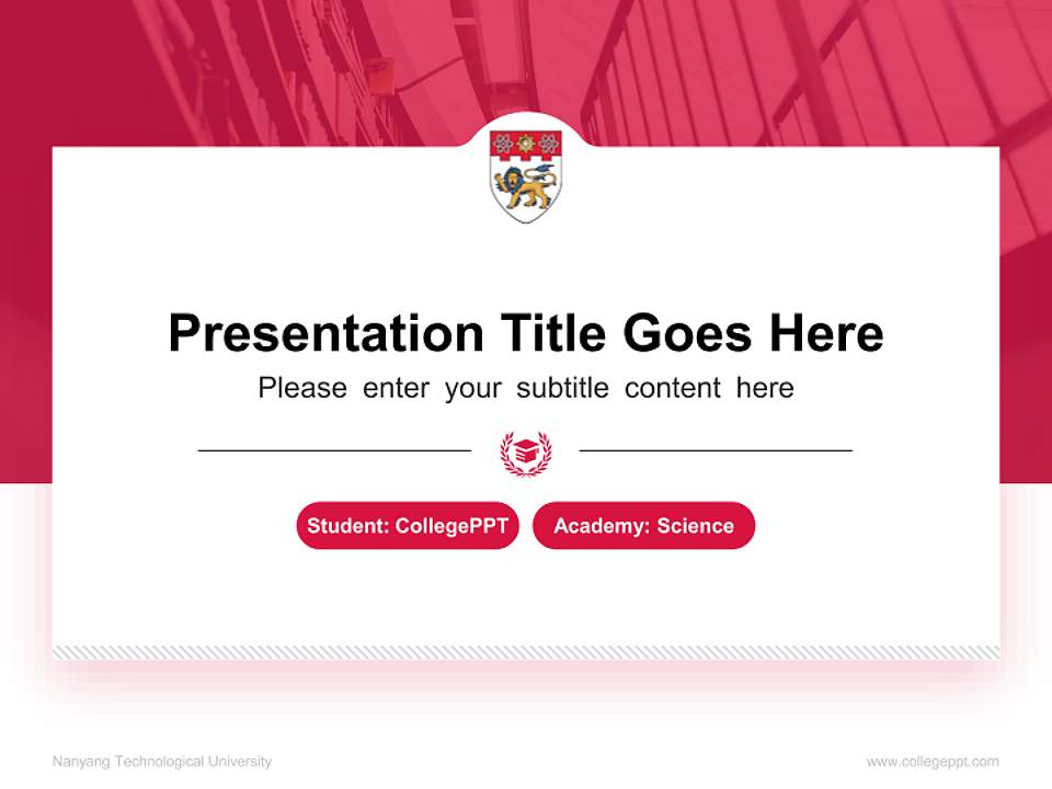 Nanyang Technological University National Scholarship Defense PPT Template4:3 ratio PPT effect preview image4
