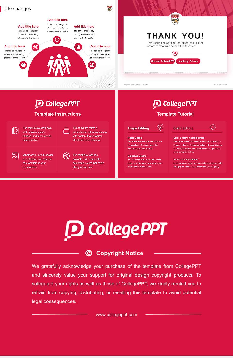 Nanyang Technological University National Scholarship Defense PPT Template4:3 ratio PPT effect preview image4