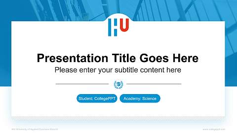 HU University of Applied Sciences Utrecht National Scholarship Defense PPT Template