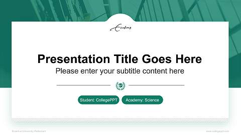 Erasmus University Rotterdam National Scholarship Defense PPT Template