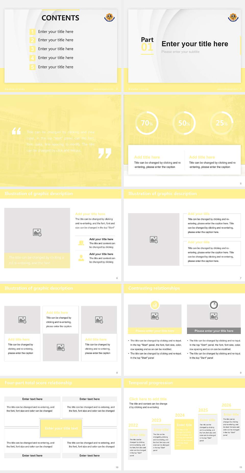 Bharathiar University Thesis Proposal/Graduation Defense PPT Template4:3 ratio PPT effect preview image2