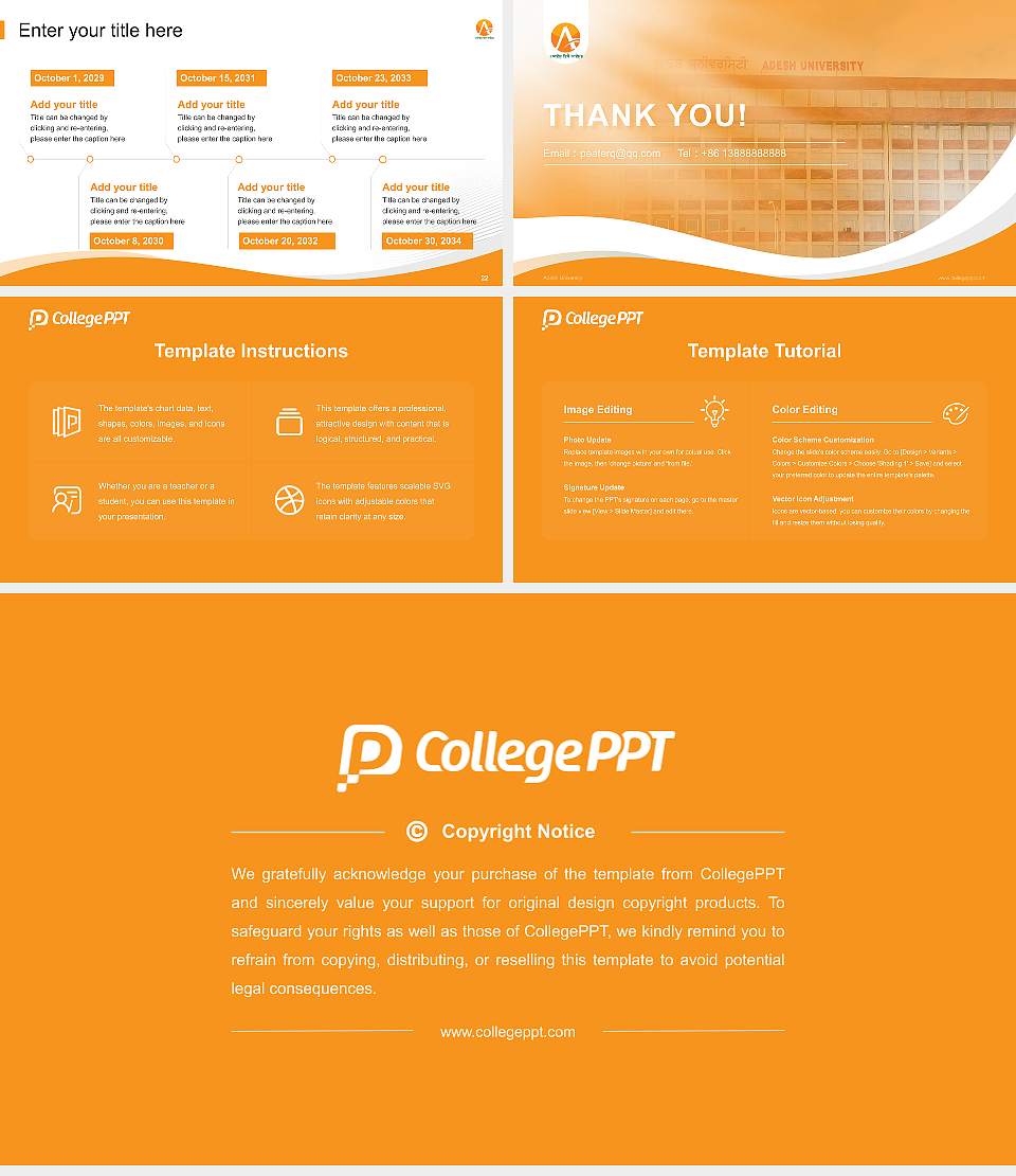 Adesh University Lecture Sharing and Networking Event PPT Template16:9 ratio PPT effect preview image4