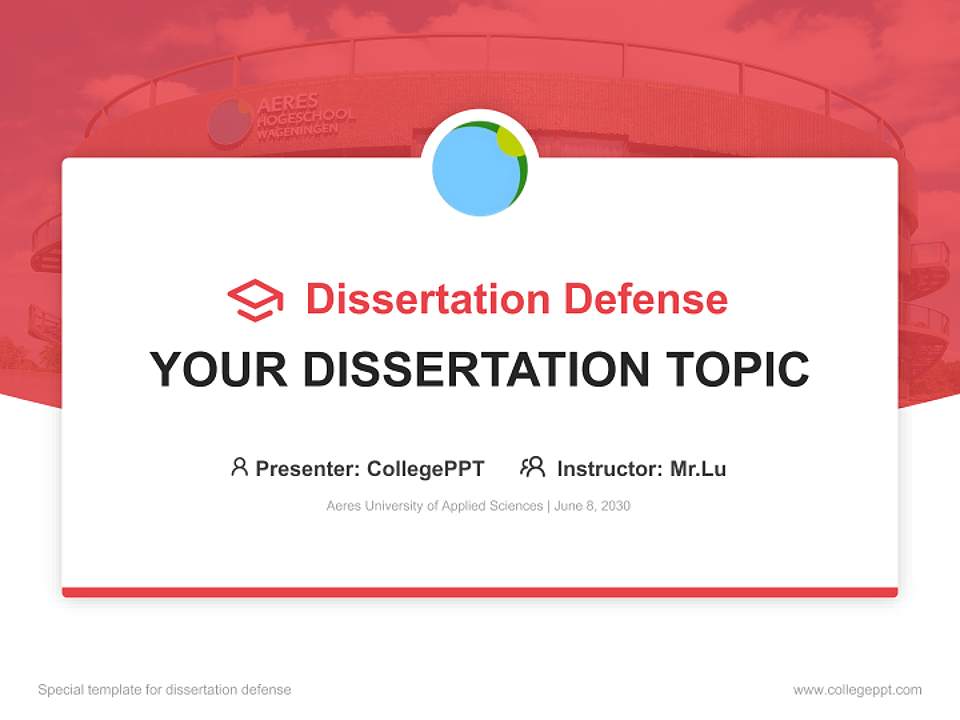 Aeres University of Applied Sciences Graduation Thesis Defense PPT Template4:3 ratio PPT effect preview image7