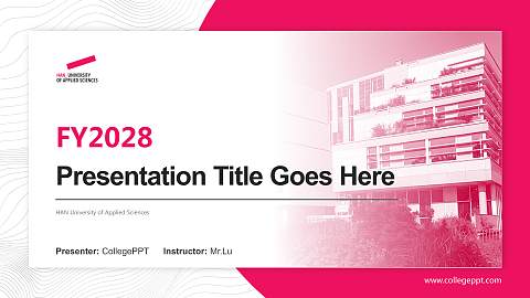 HAN University of Applied Sciences Academic Presentation/Research Findings Report PPT Template