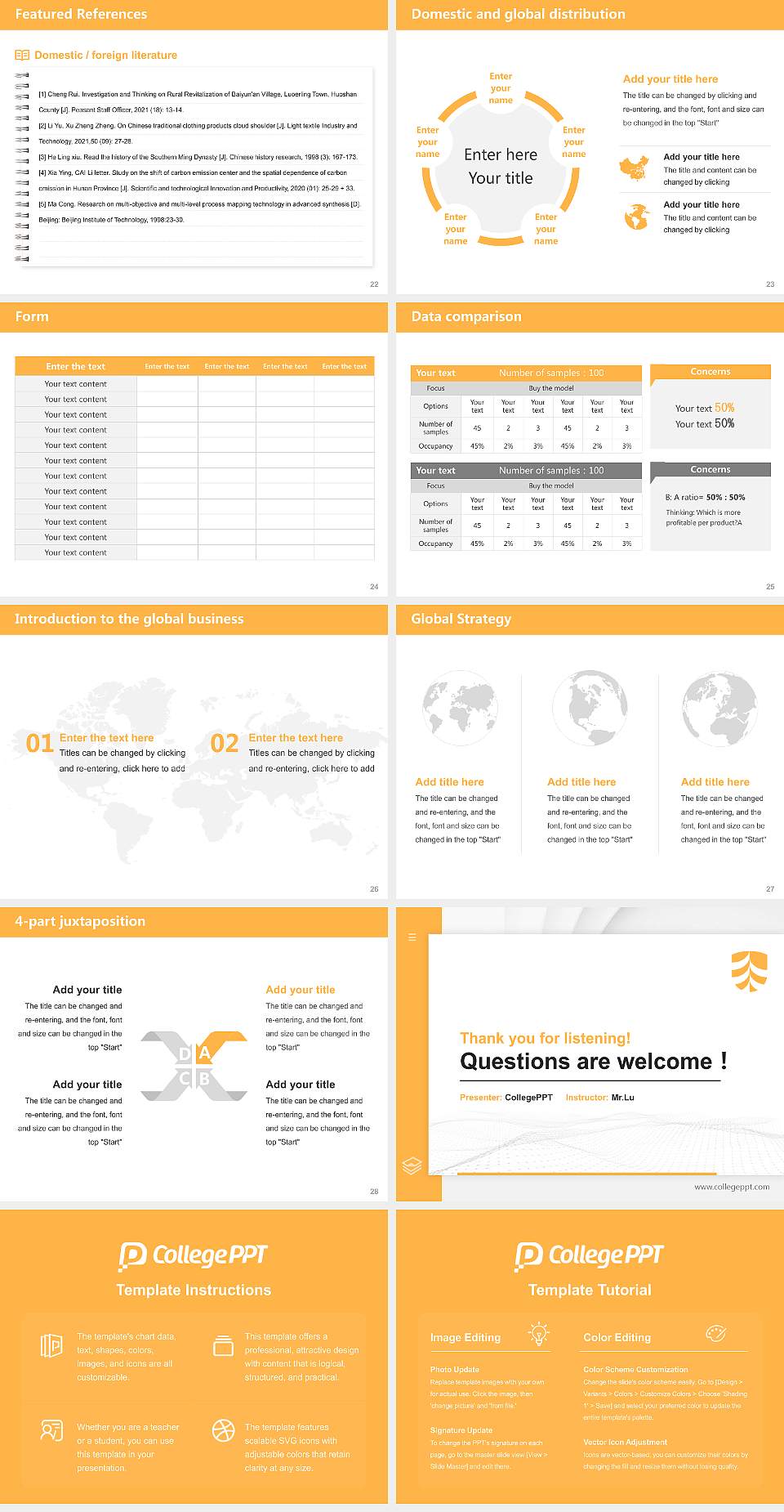 University of Southern Queensland Thesis Proposal/Graduation Defense PPT Template4:3 ratio PPT effect preview image4