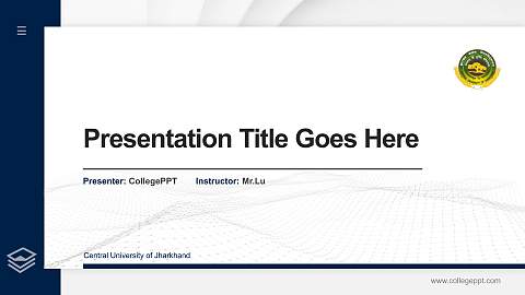 Central University of Jharkhand Thesis Proposal/Graduation Defense PPT Template