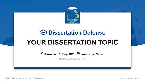 Otago Polytechnic Graduation Thesis Defense PPT Template
