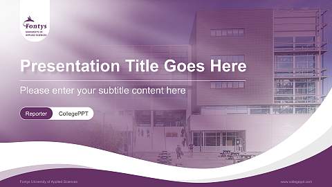 Fontys University of Applied Sciences Lecture Sharing and Networking Event PPT Template